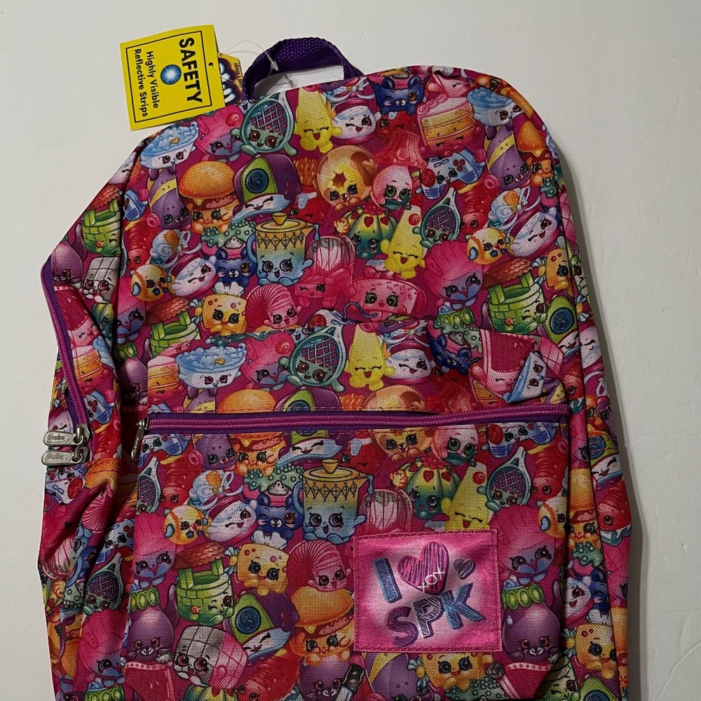 Shopkins Girl 16 Inches All Prints School Backpack 2 Pockets,New